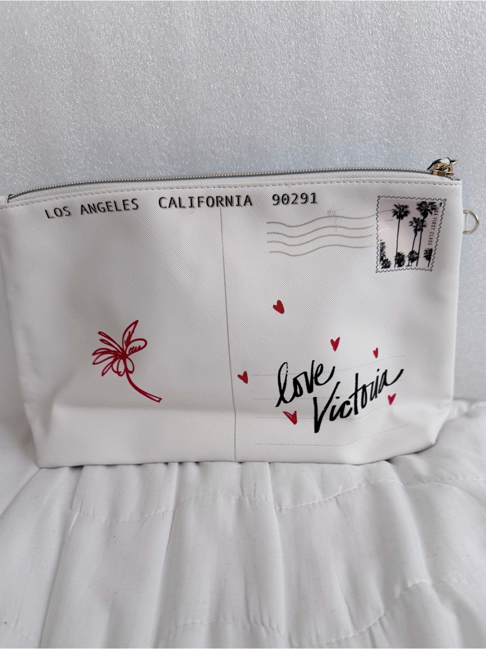 Victoria's Secret White Cosmetic Pouch